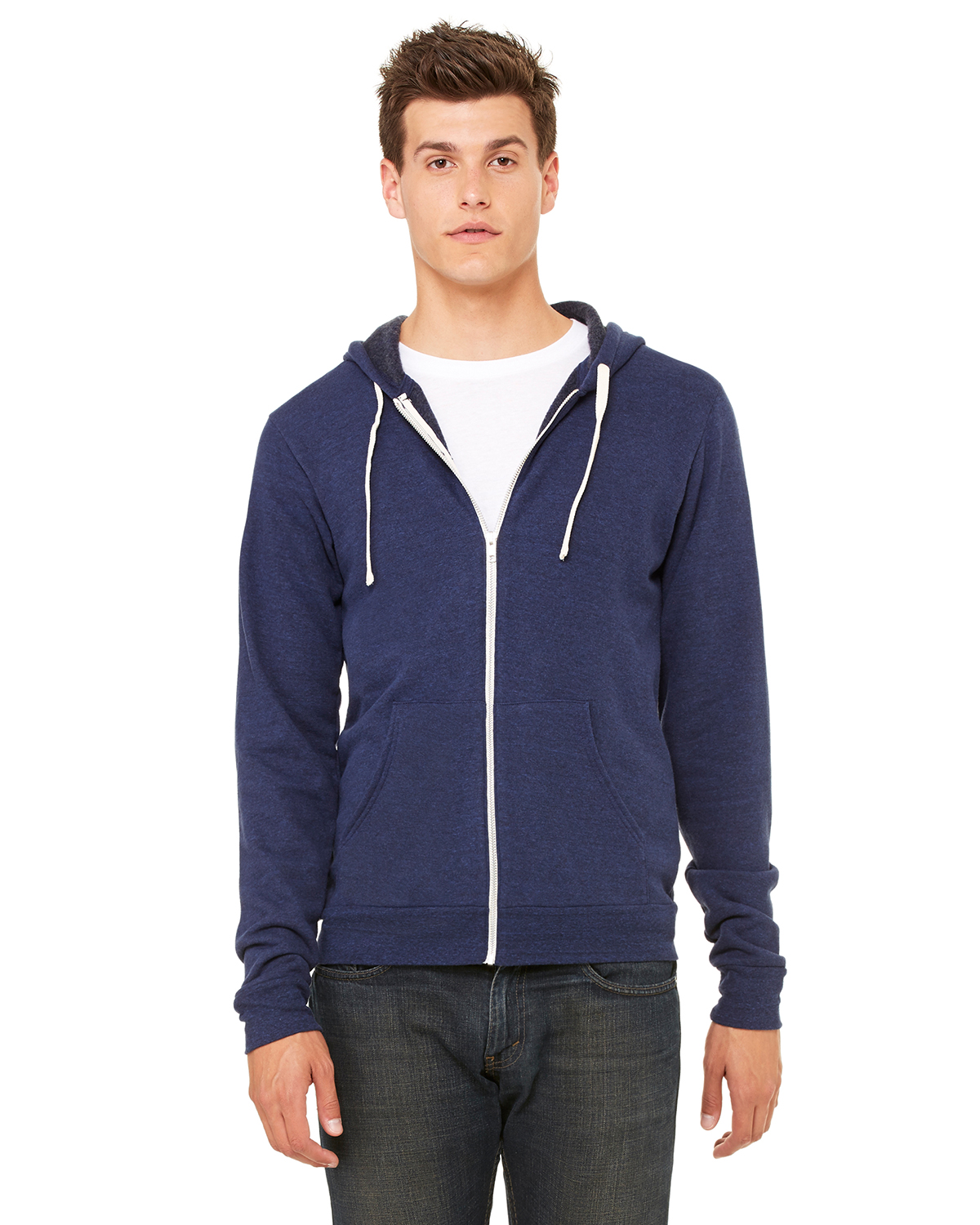 Bella + Canvas Unisex Triblend Sponge Fleece Full-Zip Hoodie