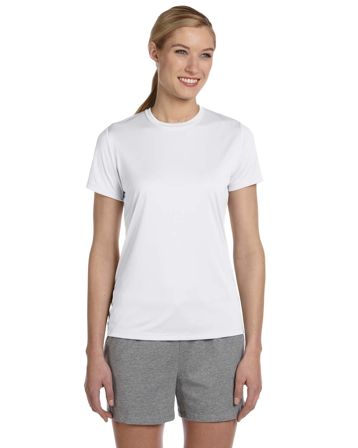 Hanes 4830 Cool Dri Women's Performance Short Sleeve Tee Top T-Shirt - Picture 2 of 6