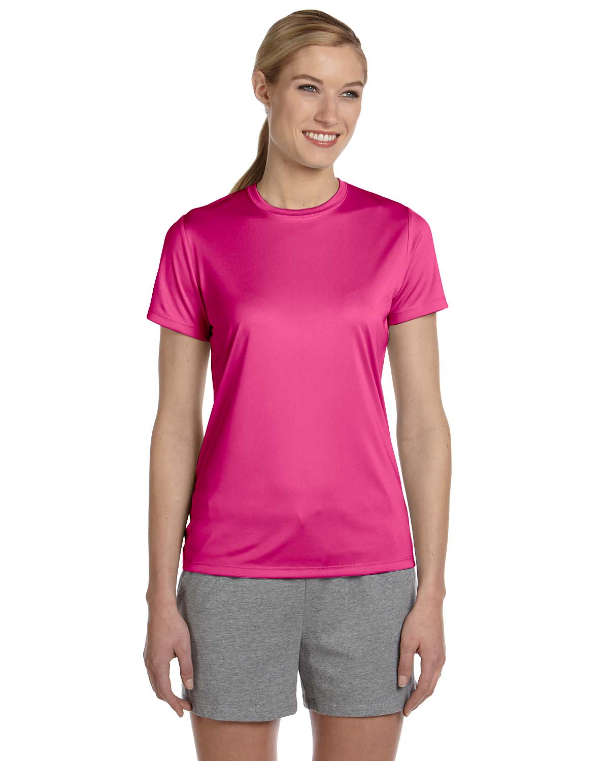 Hanes 4830 Cool Dri Women's Performance Short Sleeve Tee Top T-Shirt - Picture 4 of 6