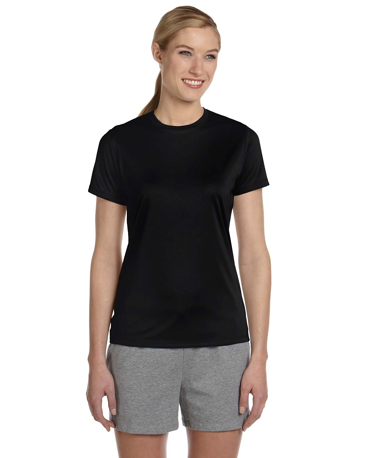 Hanes 4830 Cool Dri Women's Performance Short Sleeve Tee Top T-Shirt - Picture 5 of 6