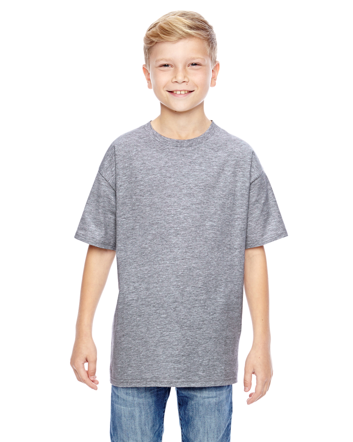 Hanes 498Y Youth Pre-shrunk 100% Ringspun Cotton Perfect-T T-Shirt - Picture 11 of 18