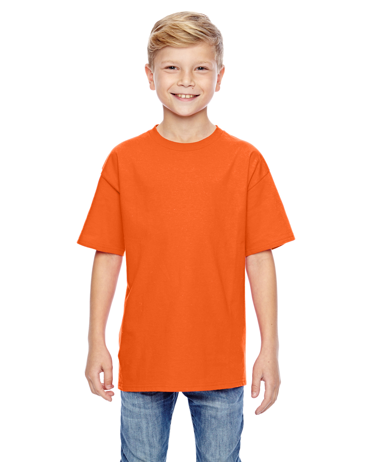 Hanes 498Y Youth Pre-shrunk 100% Ringspun Cotton Perfect-T T-Shirt - Picture 14 of 18