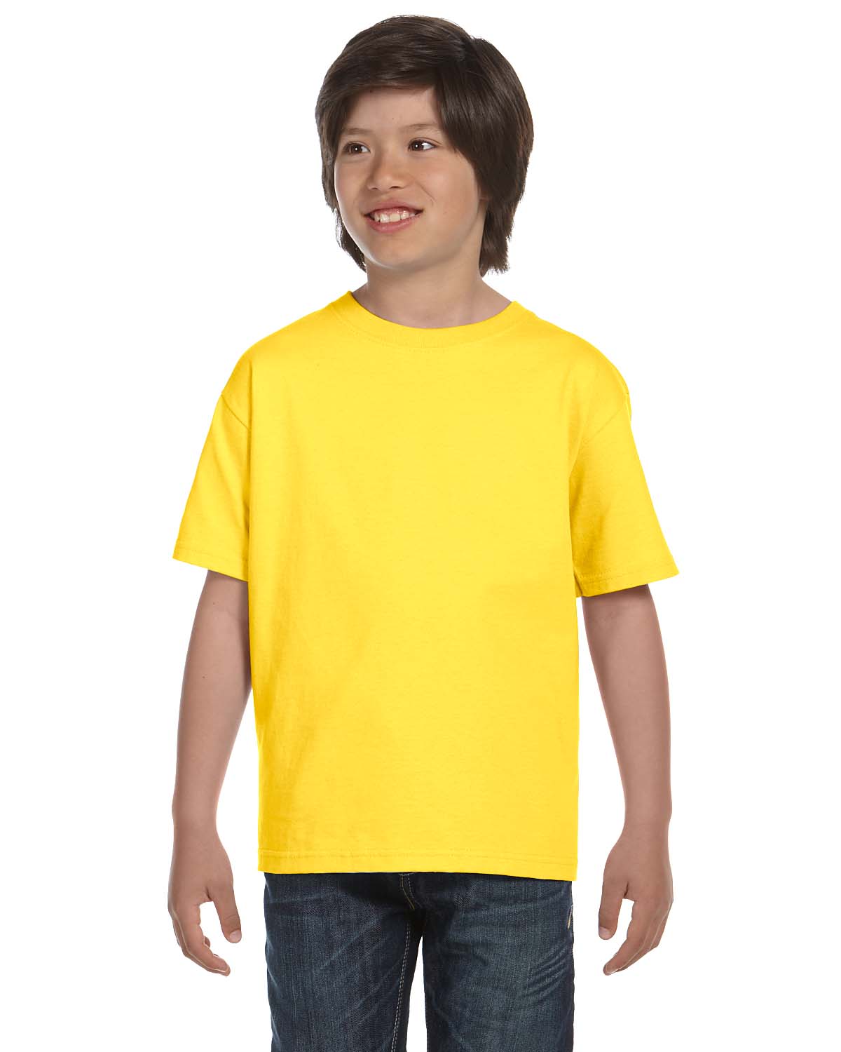 Hanes 5480 Youth Essential-T Short Sleeve T-Shirt - Picture 36 of 36