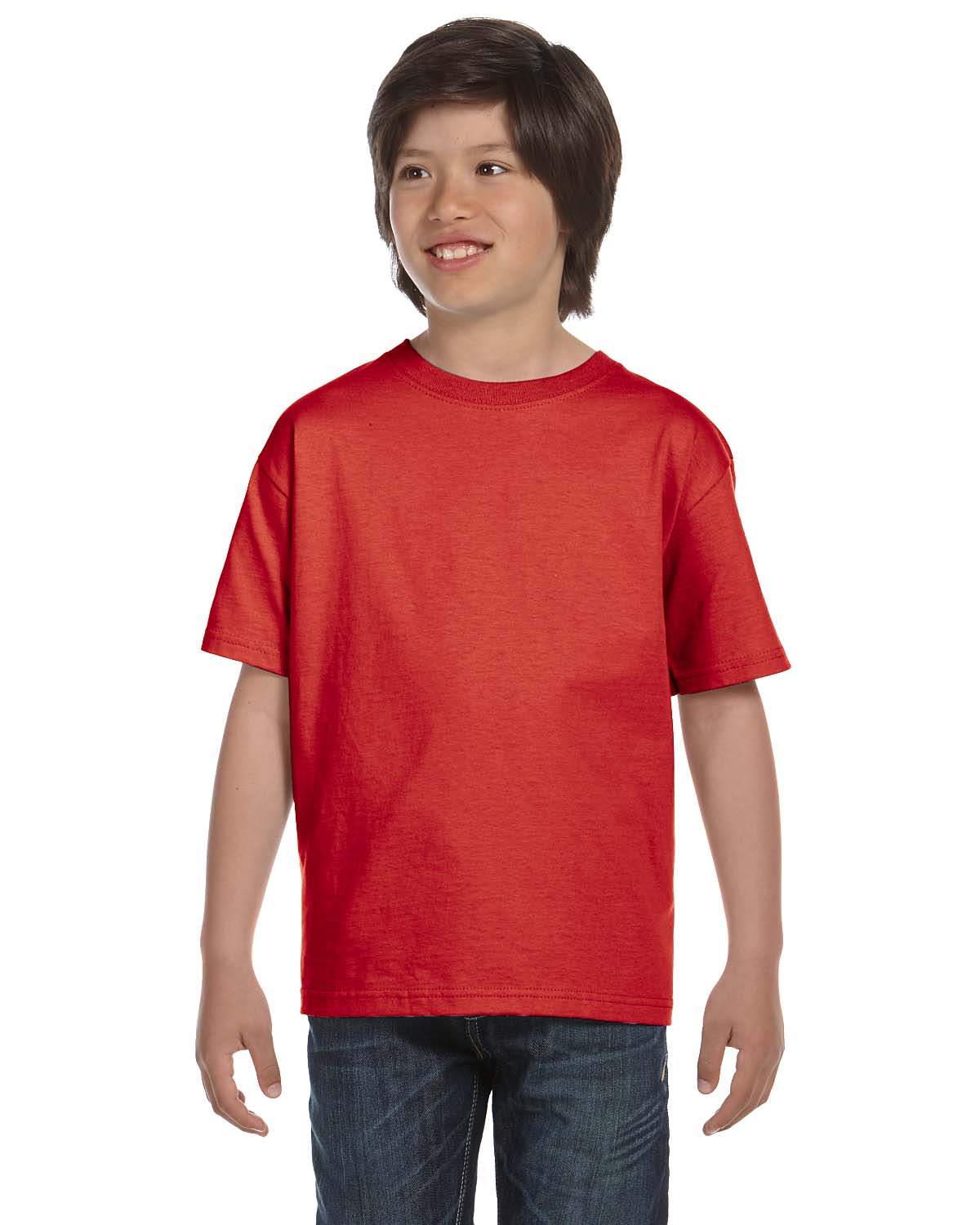 Hanes 5480 Youth Essential-T Short Sleeve T-Shirt - Picture 18 of 36