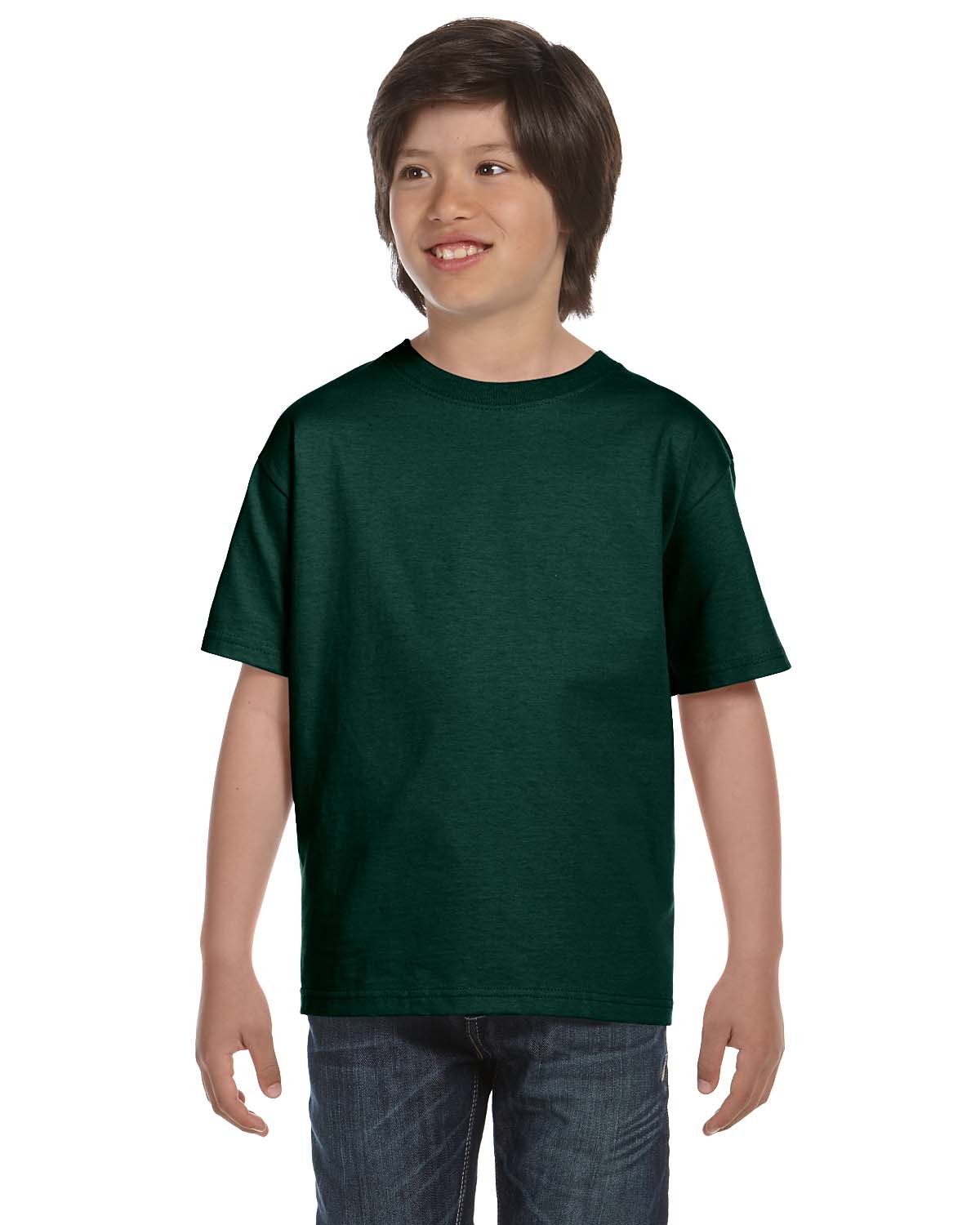 Hanes 5480 Youth Essential-T Short Sleeve T-Shirt - Picture 17 of 36