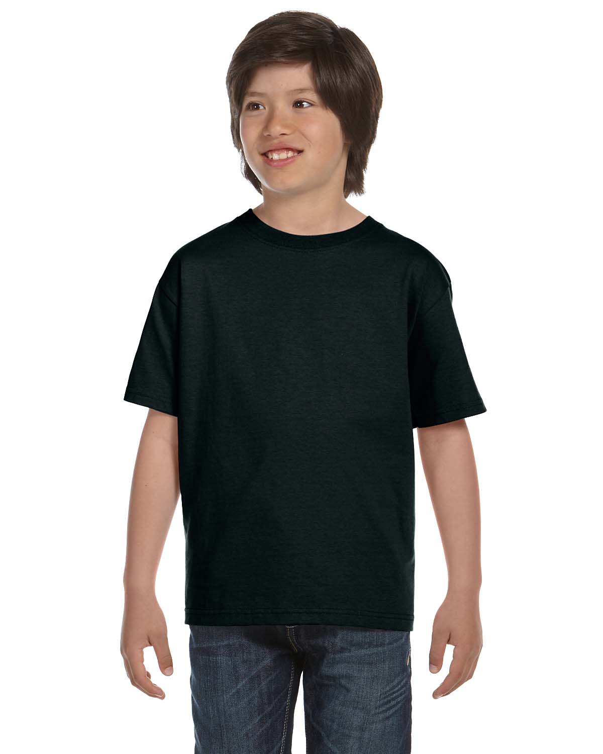 Hanes 5480 Youth Essential-T Short Sleeve T-Shirt - Picture 13 of 36