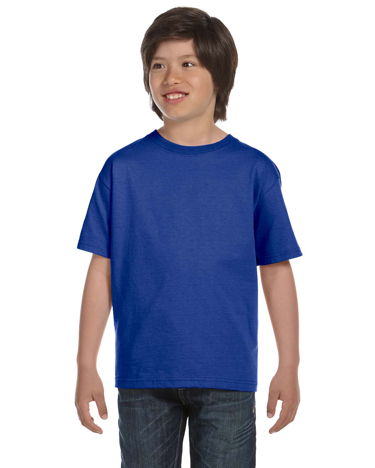 Hanes 5480 Youth Essential-T Short Sleeve T-Shirt - Picture 19 of 36