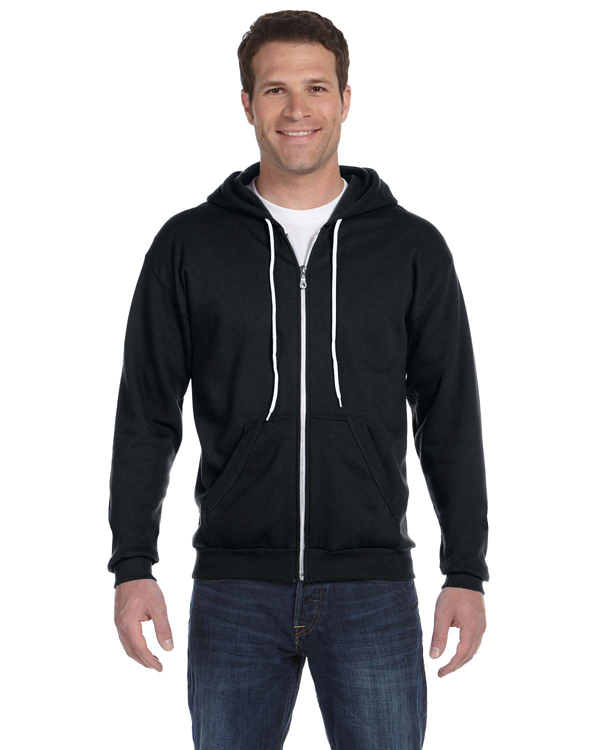 Anvil 71600 Adult Full-Zip Long Sleeve Fleece Hoodie