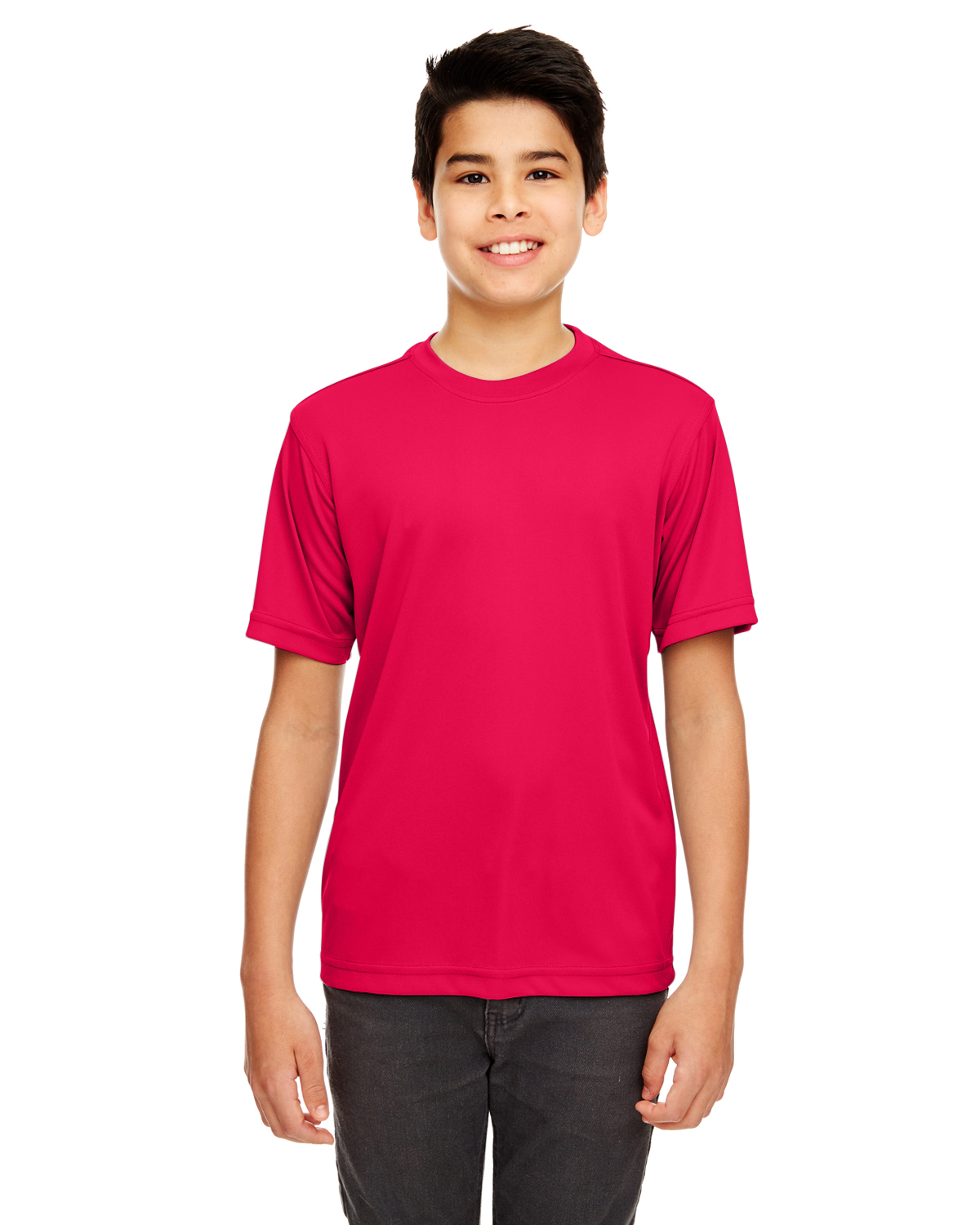 UltraClub 8620Y 100% Polyester Youth Cool & Dry Basic Tee Performance T-Shirt - Picture 7 of 9