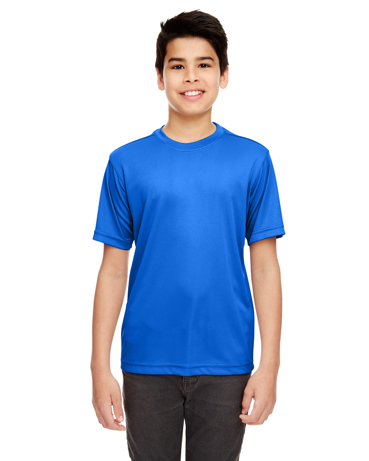 UltraClub 8620Y 100% Polyester Youth Cool & Dry Basic Tee Performance T-Shirt - Picture 8 of 9