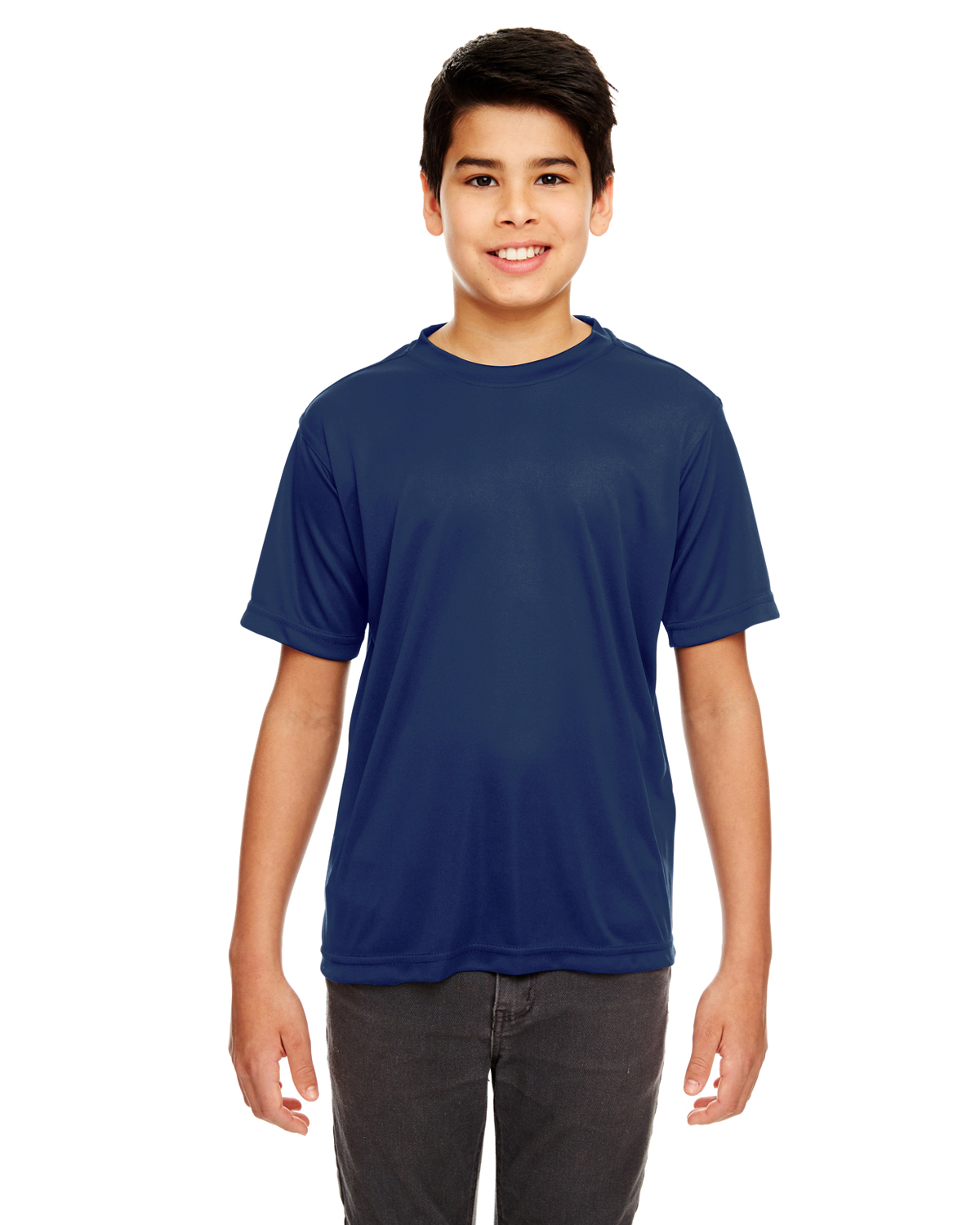 UltraClub 8620Y 100% Polyester Youth Cool & Dry Basic Tee Performance T-Shirt - Picture 6 of 9