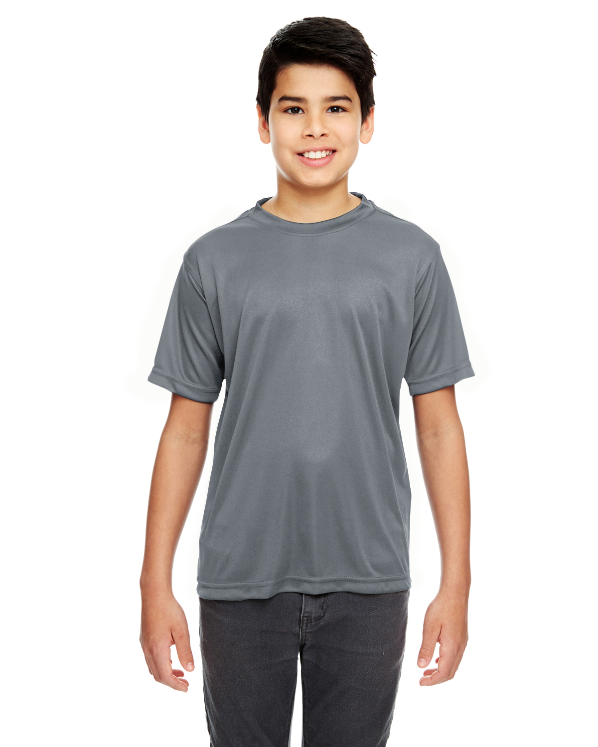UltraClub 8620Y 100% Polyester Youth Cool & Dry Basic Tee Performance T-Shirt - Picture 3 of 9