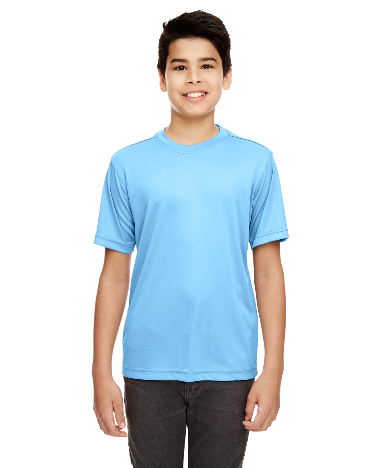 UltraClub 8620Y 100% Polyester Youth Cool & Dry Basic Tee Performance T-Shirt - Picture 4 of 9
