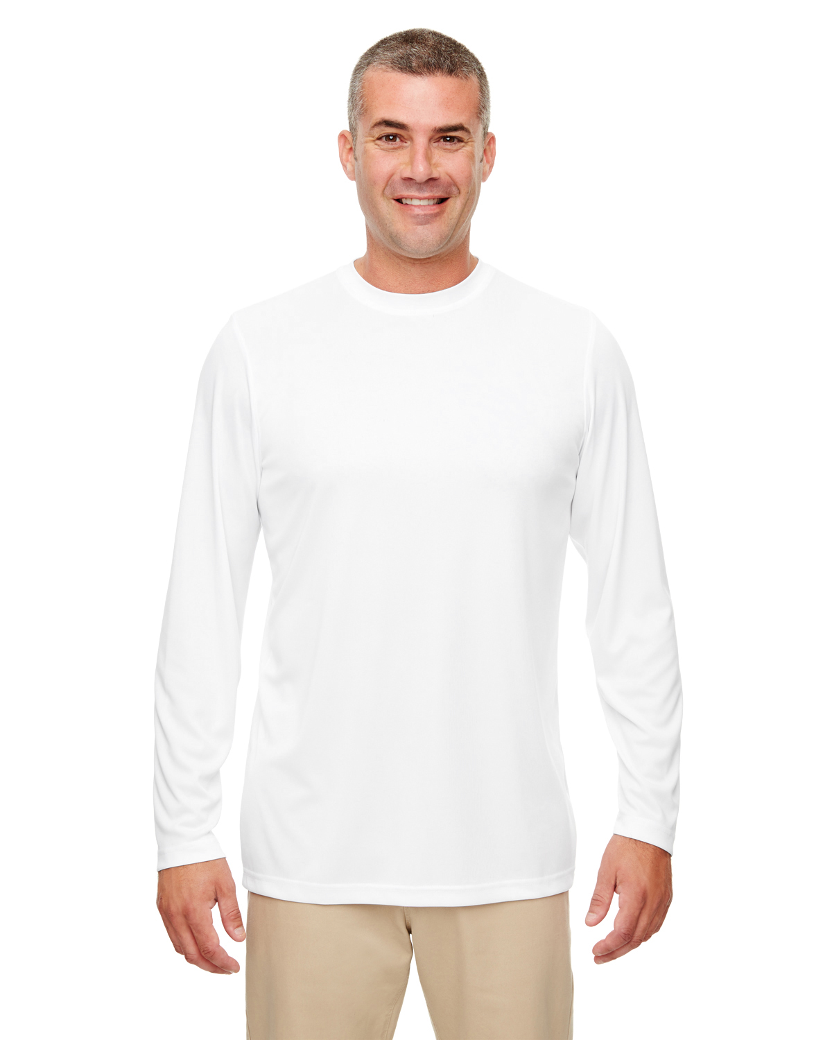 UltraClub 8622 Men's Cool & Dry Performance Long Sleeve Top Stylish T-Shirt - Picture 13 of 13