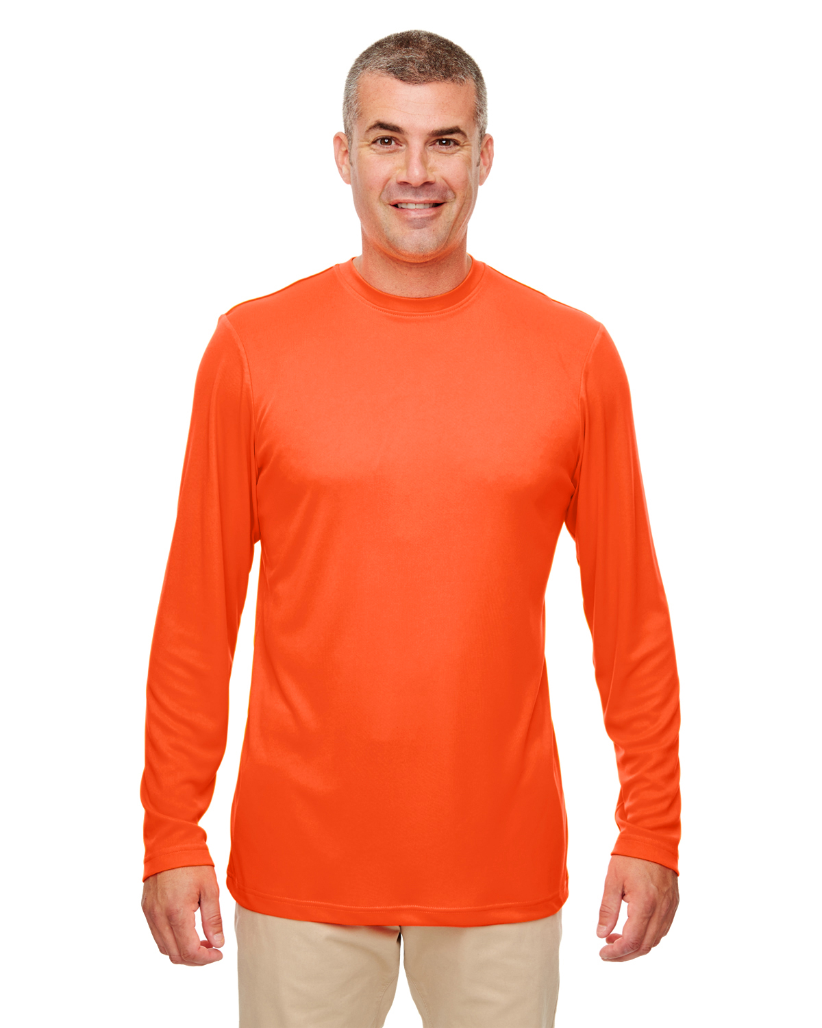 UltraClub 8622 Men's Cool & Dry Performance Long Sleeve Top Stylish T-Shirt - Picture 3 of 13