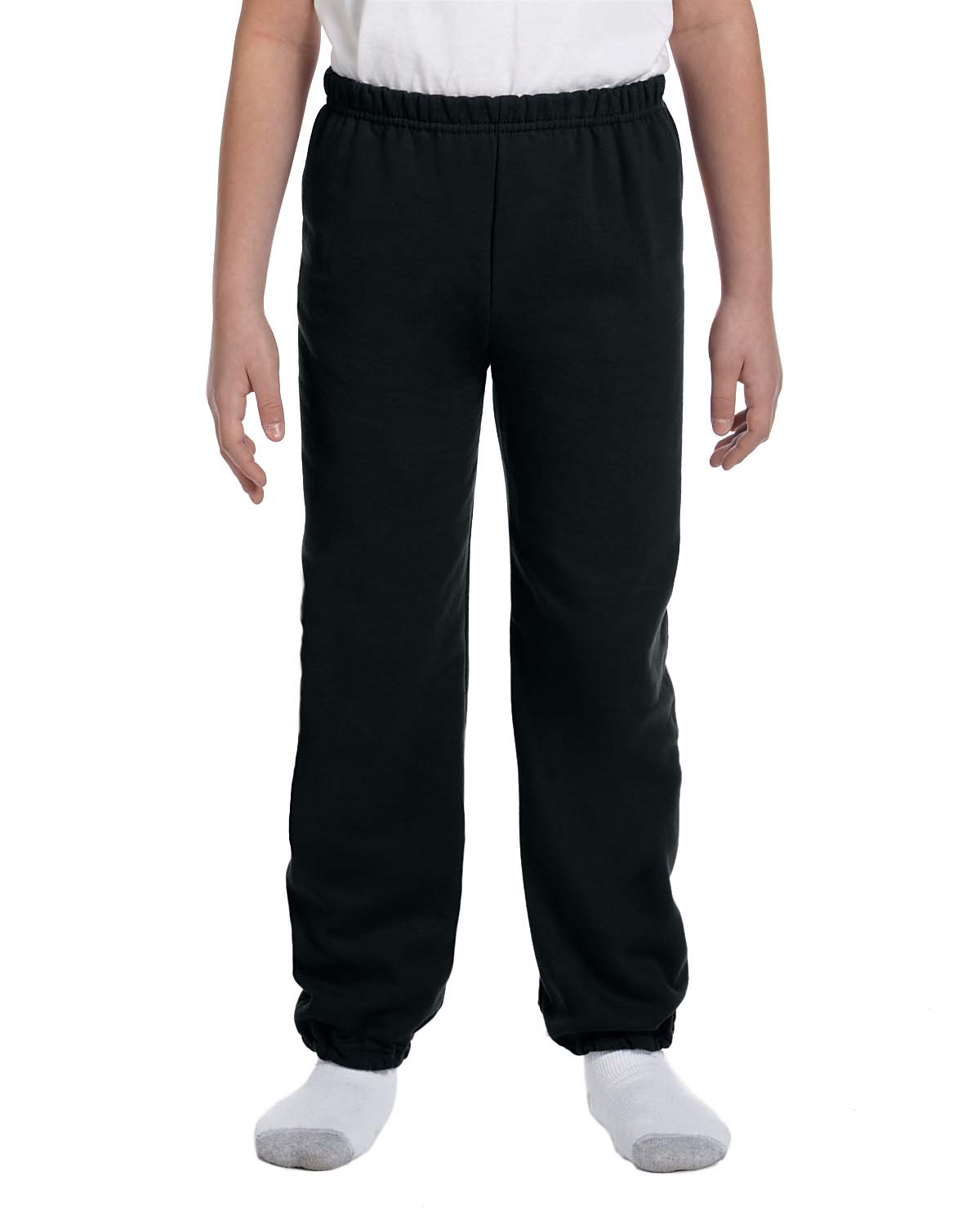 Gildan G182B Youth 50/50 USA Cotton/Polyester Heavy Blend Sweatpants - Picture 2 of 4