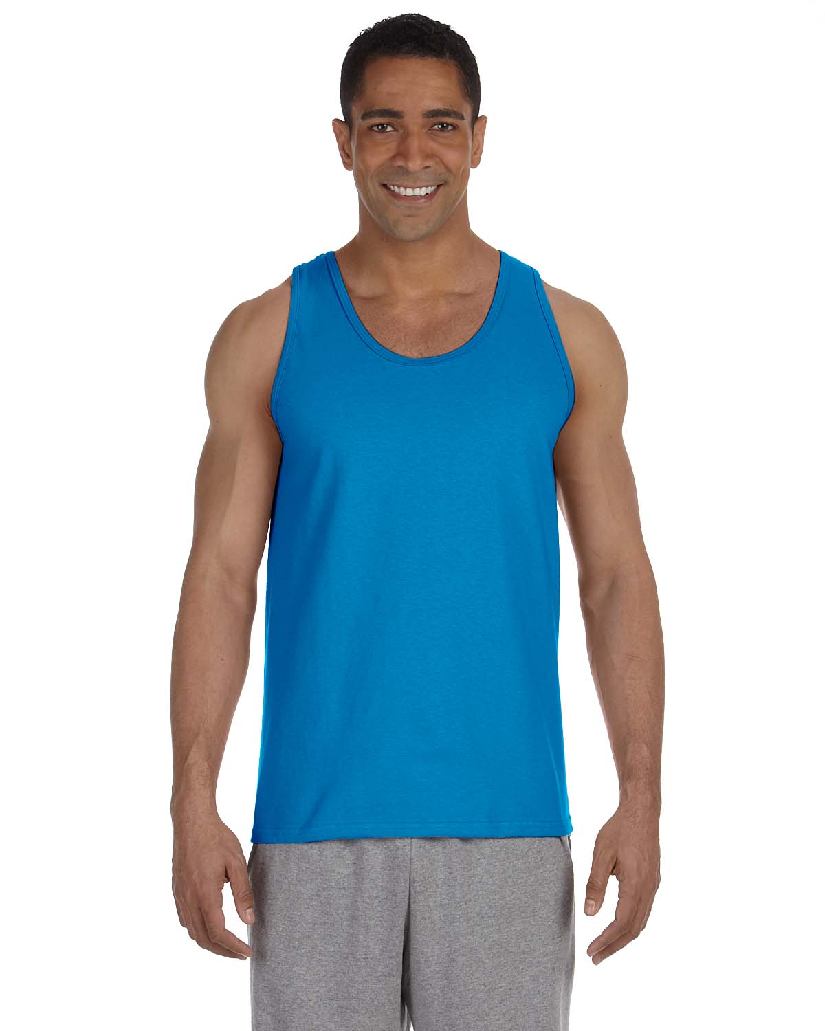 Gildan G220 Adult Ultra USA Cotton Sleeveless Gym Sports Muscle Tank Top - Picture 5 of 15