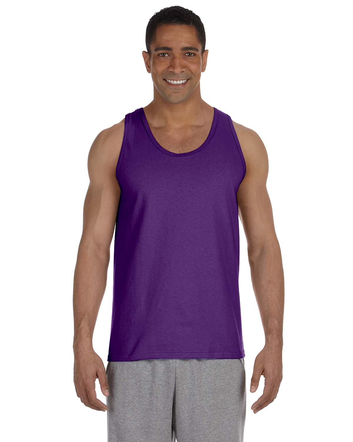 Gildan G220 Adult Ultra USA Cotton Sleeveless Gym Sports Muscle Tank Top - Picture 12 of 15
