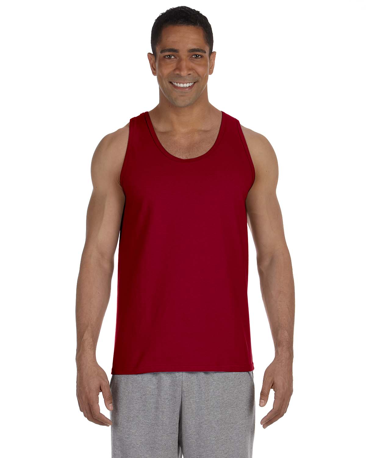 Gildan G220 Adult Ultra USA Cotton Sleeveless Gym Sports Muscle Tank Top - Picture 13 of 15