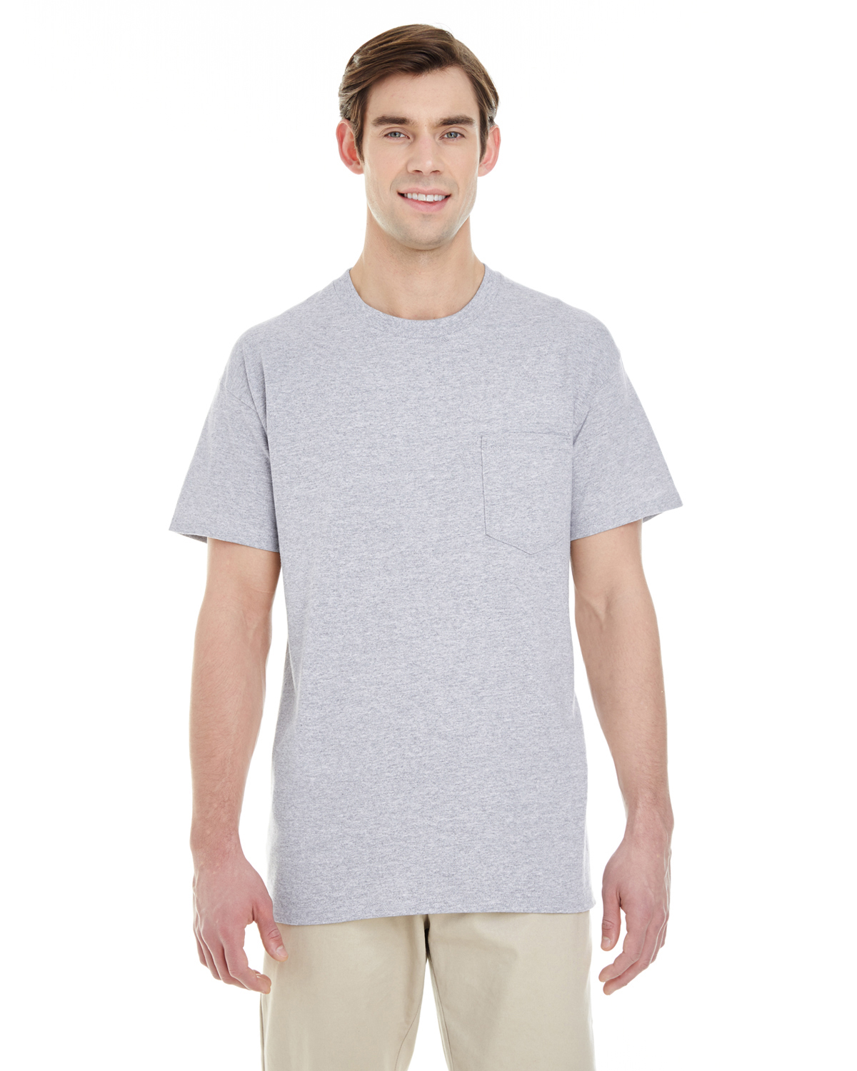 Gildan G530 Unisex Grown USA Heavy Cotton Short Sleeve Top Pocket T-Shirt - Picture 13 of 14