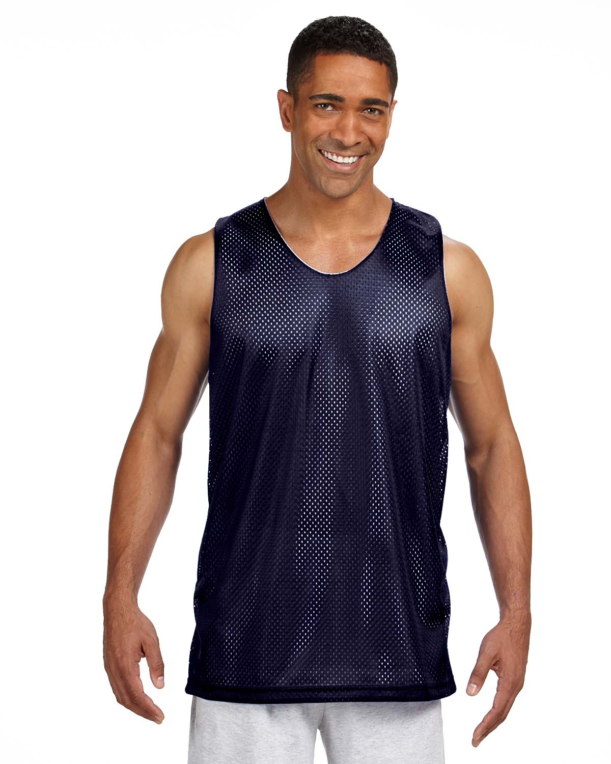 A4 NF1270 Men's Polyester Mesh Moisture Wicking Sleeveless Reversible Tank Top