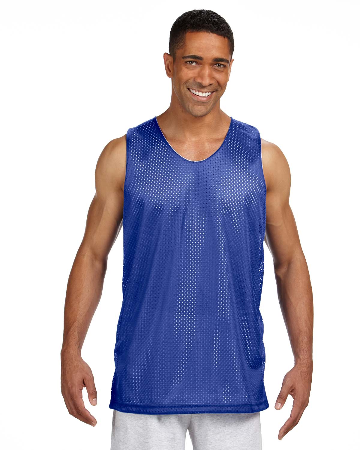 A4 NF1270 Men's Polyester Mesh Moisture Wicking Sleeveless Reversible Tank Top