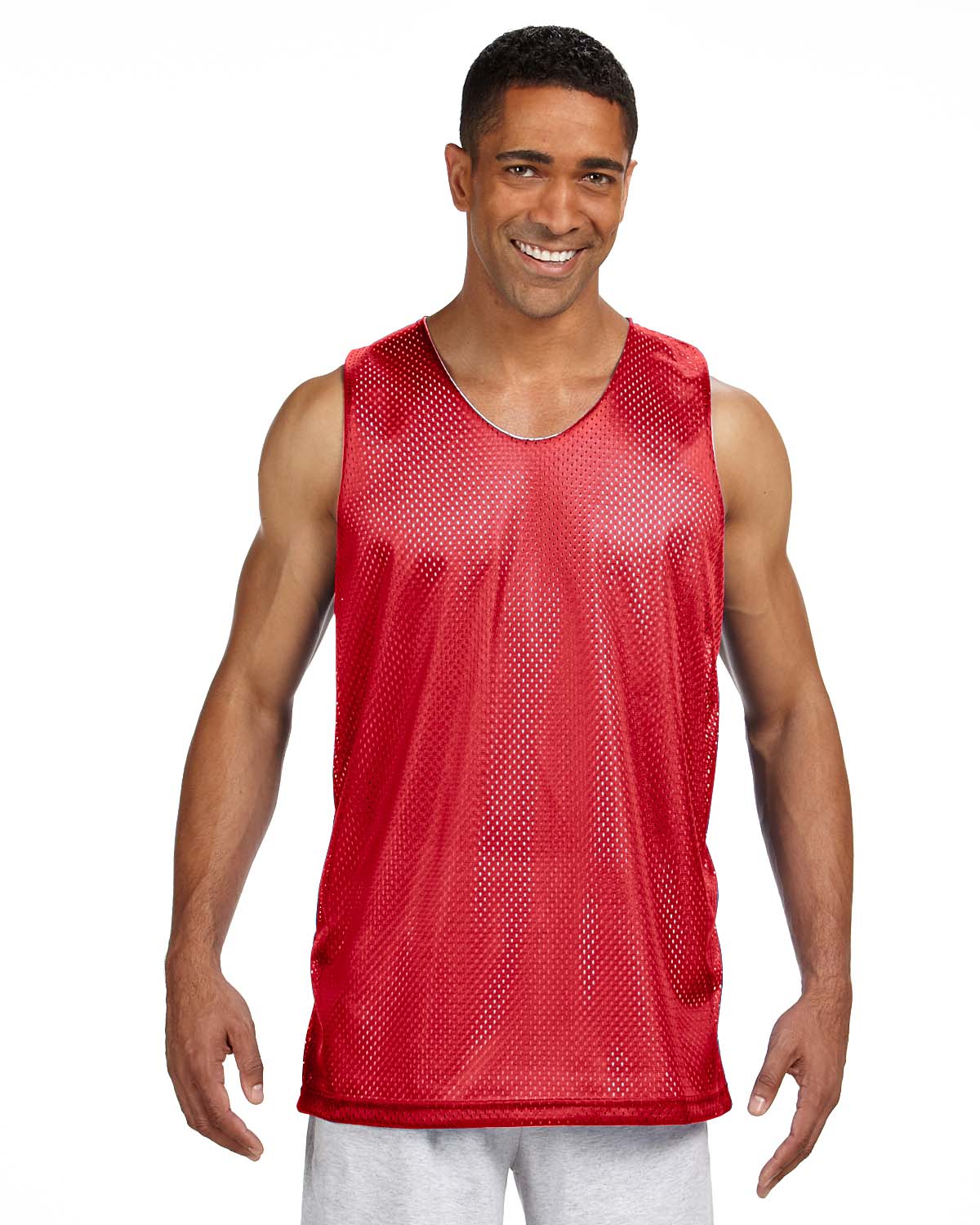 A4 NF1270 Men's Polyester Mesh Moisture Wicking Sleeveless Reversible Tank Top