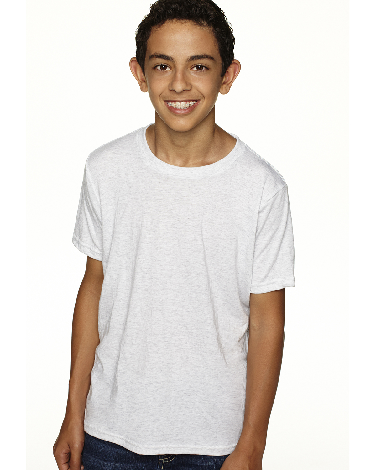 Next Level Apparel 6310 Youth Triblend Crew Short Sleeves Stylish T-Shirt - Picture 2 of 9