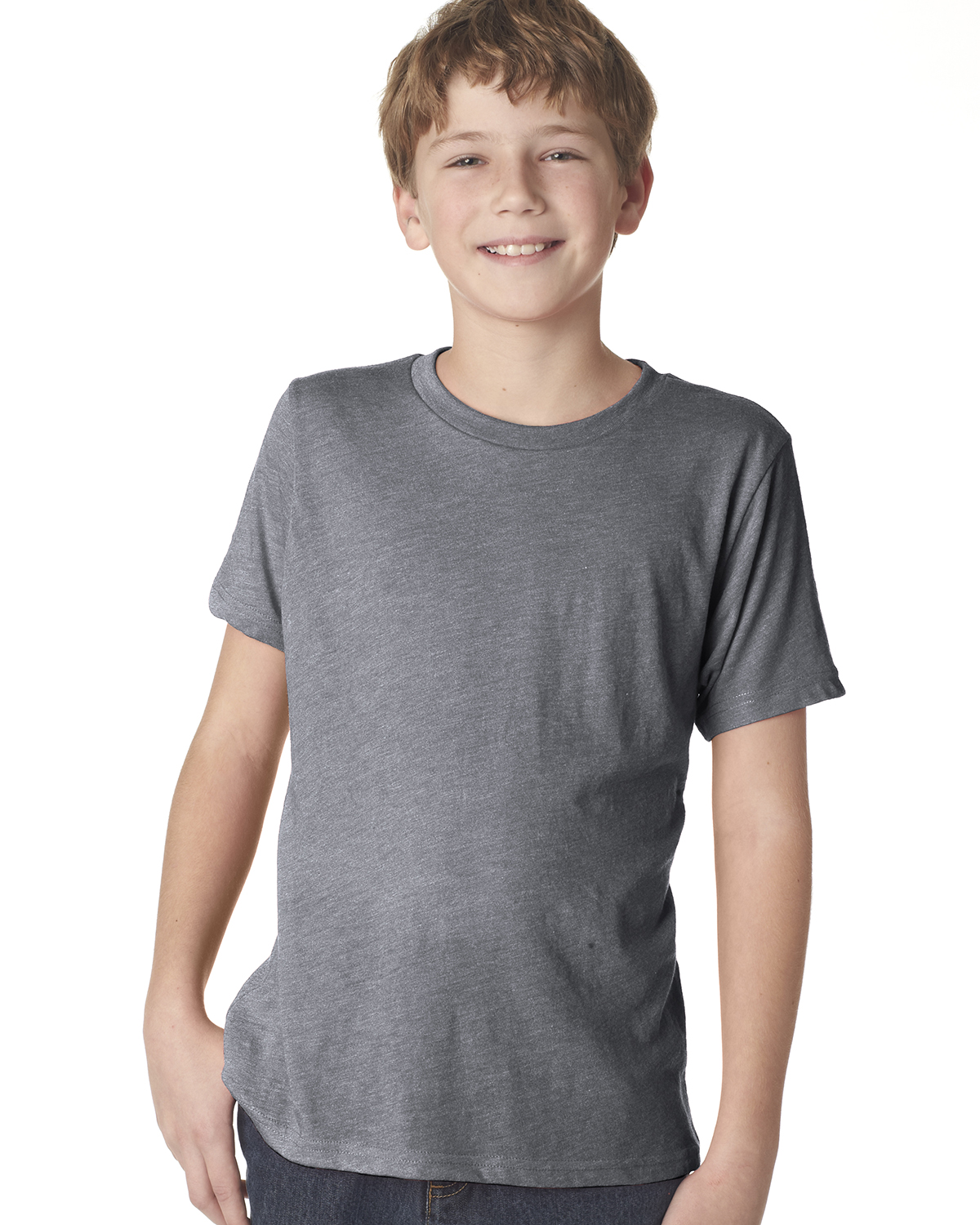 Next Level Apparel 6310 Youth Triblend Crew Short Sleeves Stylish T-Shirt - Picture 3 of 9