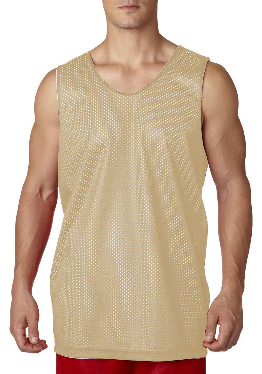 A4 NF1270 Men's Polyester Mesh Moisture Wicking Sleeveless Reversible Tank Top