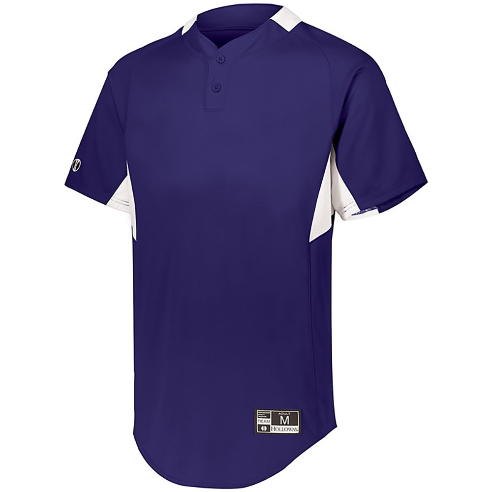 Holloway 221224 Youth Game7 Two-Button Baseball Jersey Top T-Shirt - Picture 12 of 19