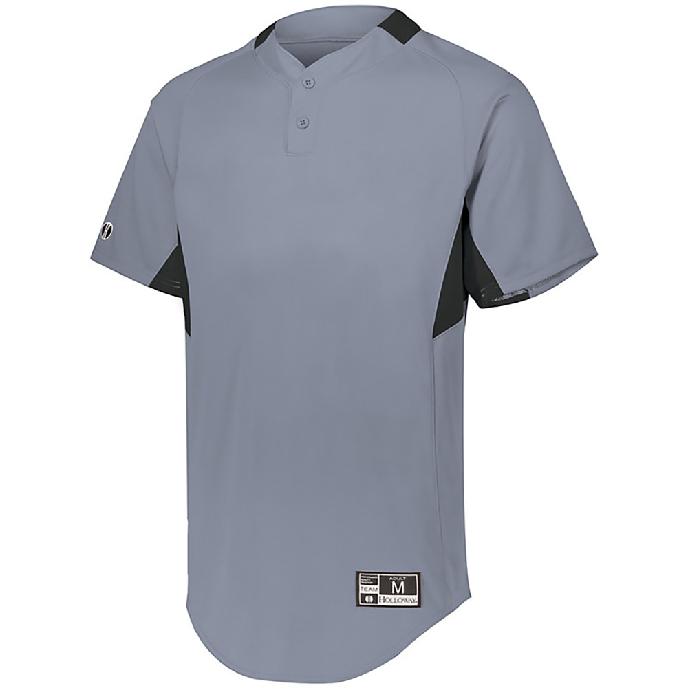 Holloway 221224 Youth Game7 Two-Button Baseball Jersey Top T-Shirt - Picture 3 of 19