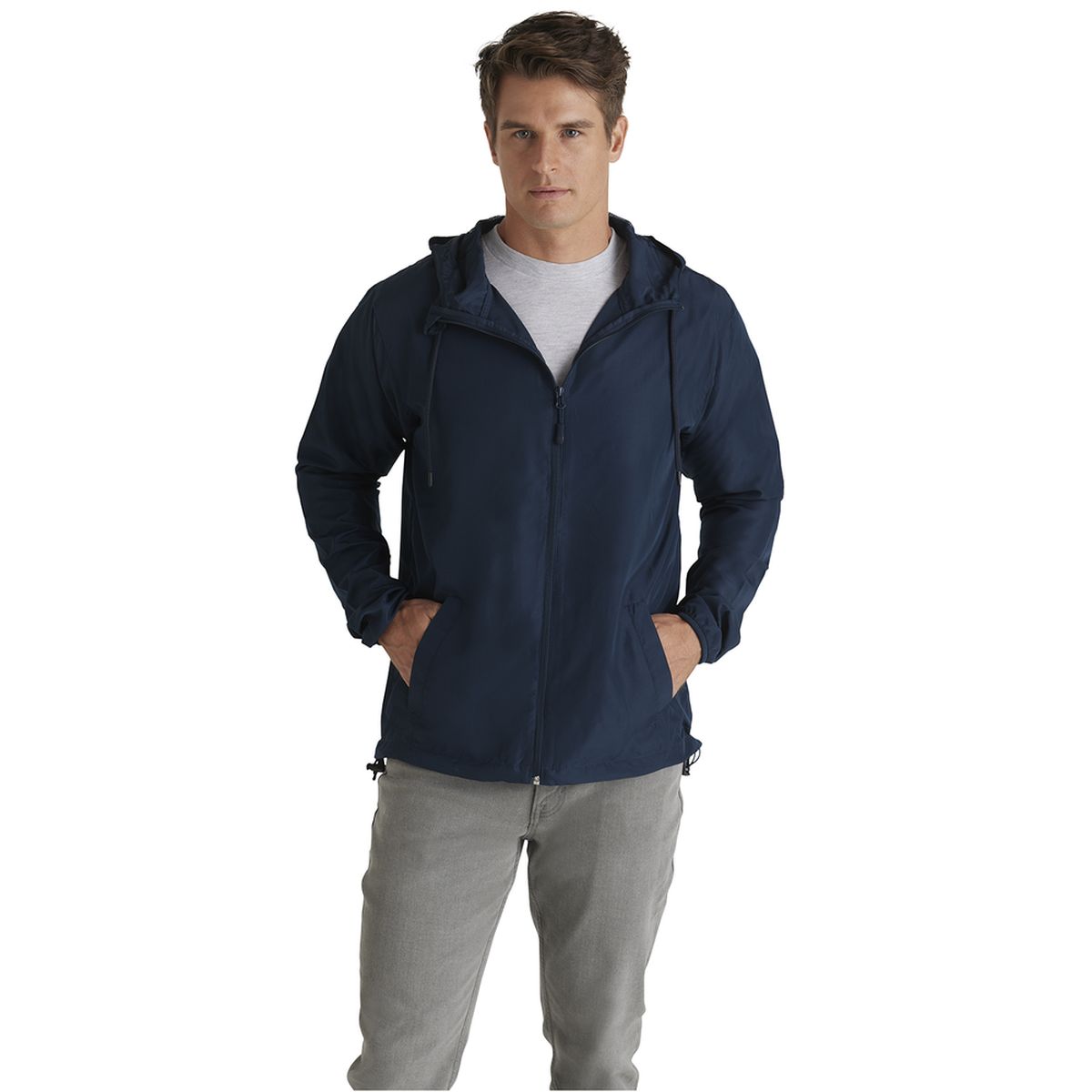 メンズウェア OBSIDIAN WIND BREAKER Burnside 9754 Men's 100% Polyester Water-Resistant