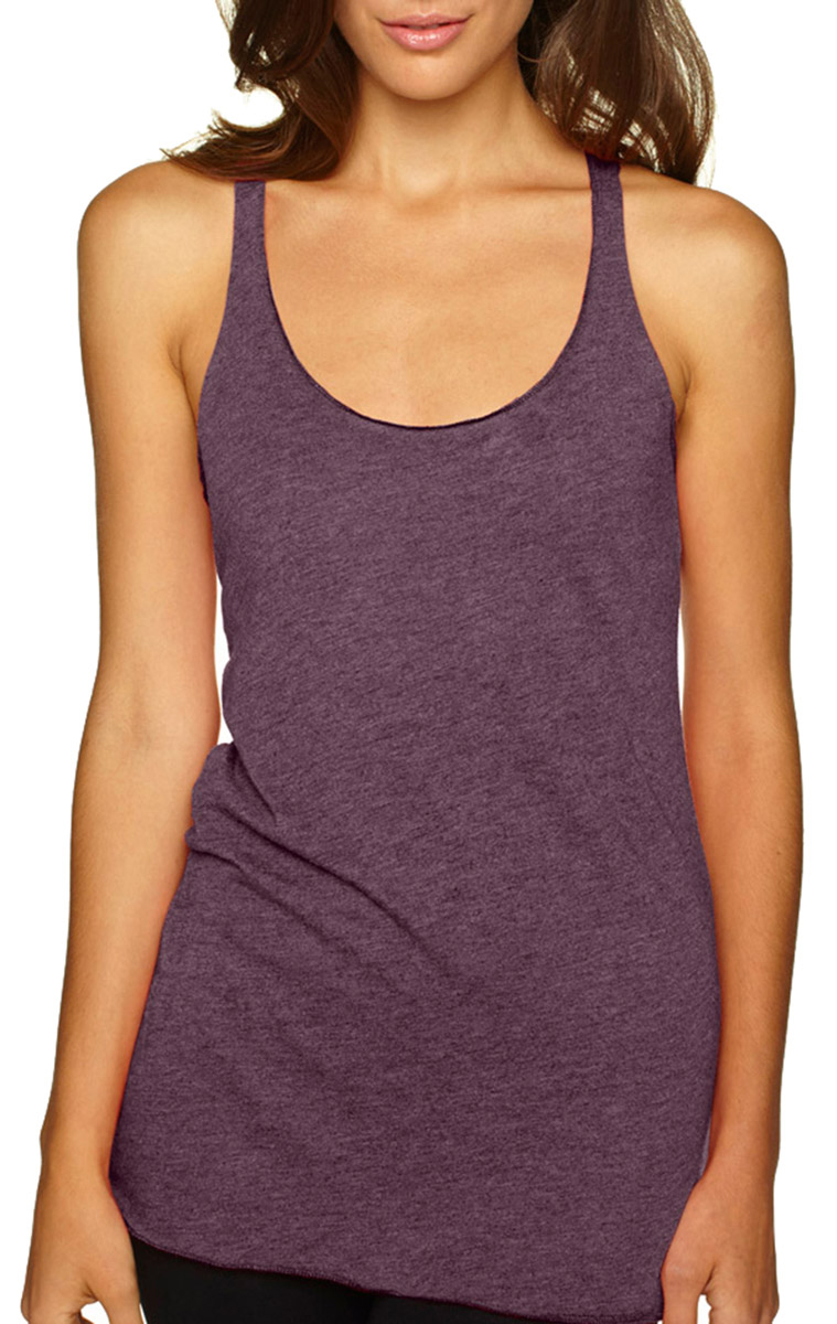 Next Level Apparel 6733 Ladies Triblend Racerback Gym Training Muscle Tank Top - Picture 17 of 21