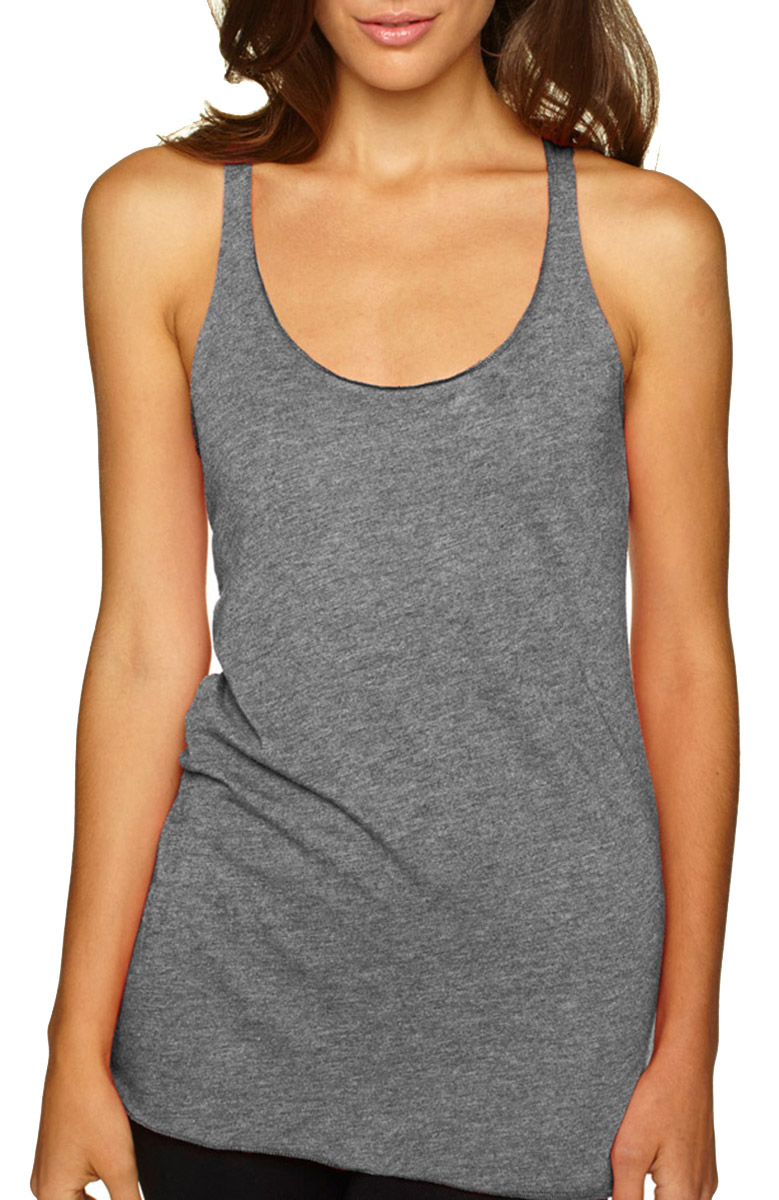 Next Level Apparel 6733 Ladies Triblend Racerback Gym Training Muscle Tank Top - Picture 8 of 21