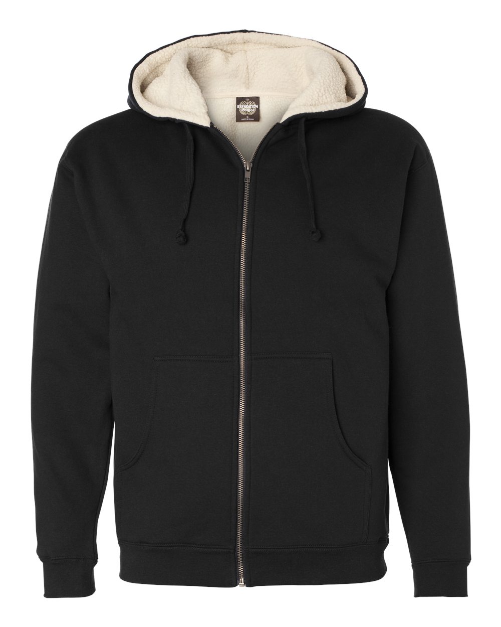 Independent Trading Co. EXP40SHZ Men Sherpa Lined FullZip Hoodie
