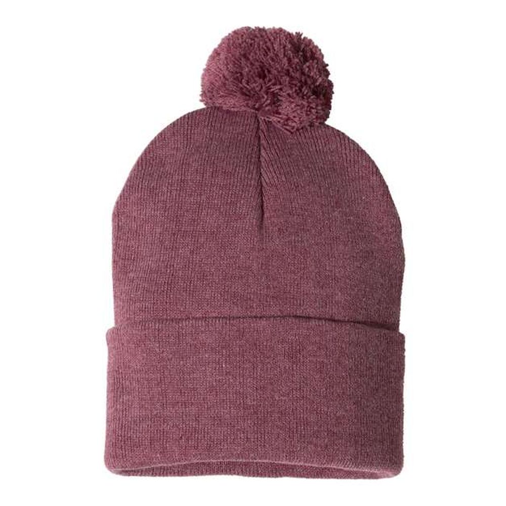 Sportsman SP15 Unisex Pom Pom 12 Knit Beanie