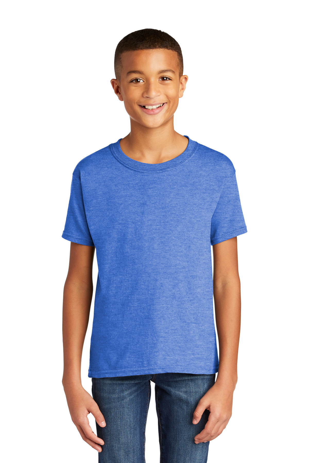Gildan G640B Youth Ring Spun Softstyle Tee Top Modern Classic Fit T-Shirt - Picture 8 of 21