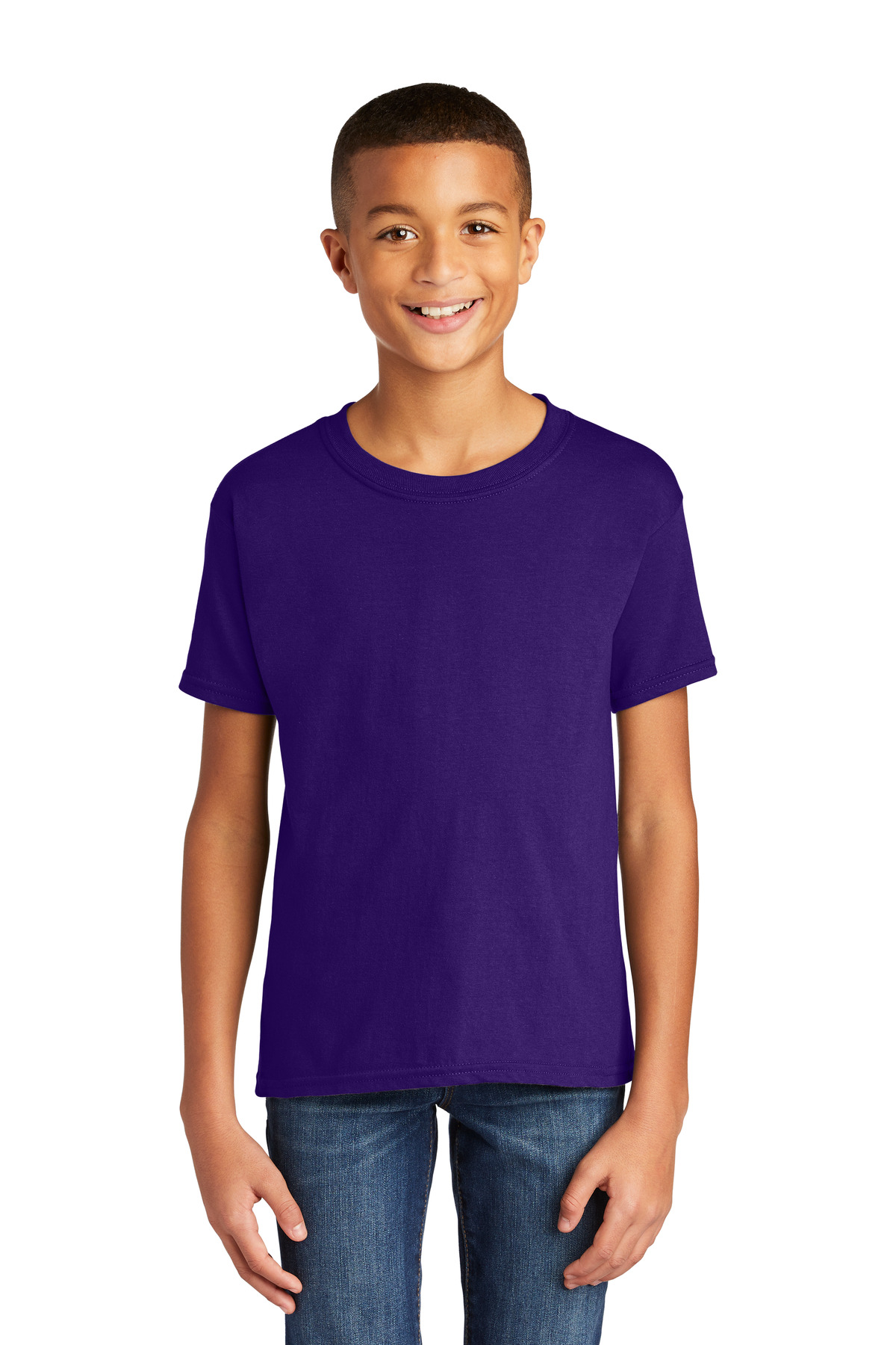 Gildan G640B Youth Ring Spun Softstyle Tee Top Modern Classic Fit T-Shirt - Picture 16 of 21