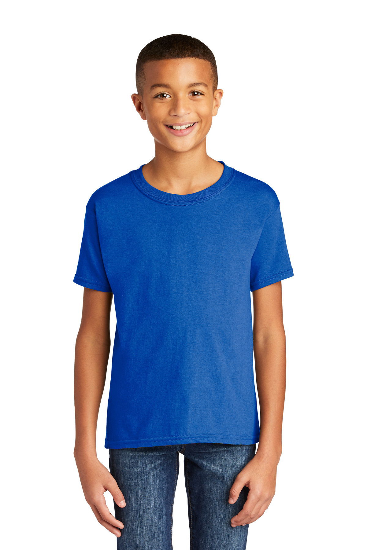 Gildan G640B Youth Ring Spun Softstyle Tee Top Modern Classic Fit T-Shirt - Picture 18 of 21