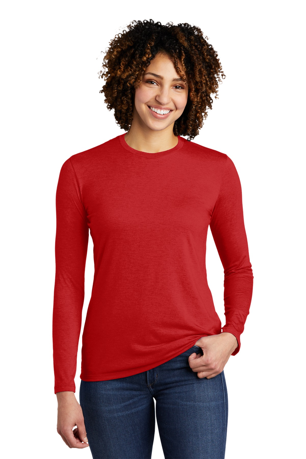 Allmade AL6008 Women's Tri-Blend Long Sleeve Tee Top Stylish T-Shirt - Picture 8 of 10