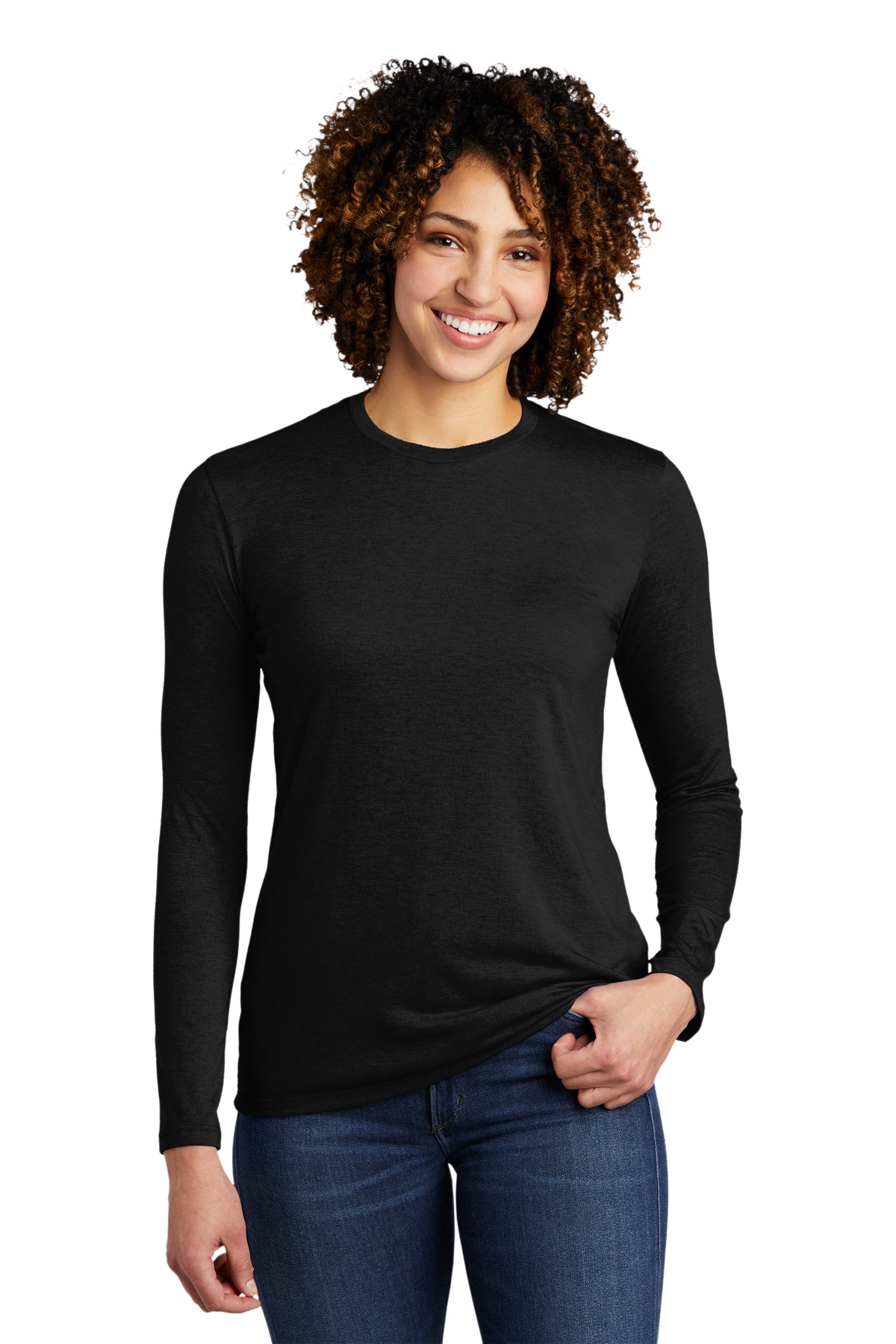 Allmade AL6008 Women's Tri-Blend Long Sleeve Tee Top Stylish T-Shirt - Picture 9 of 10