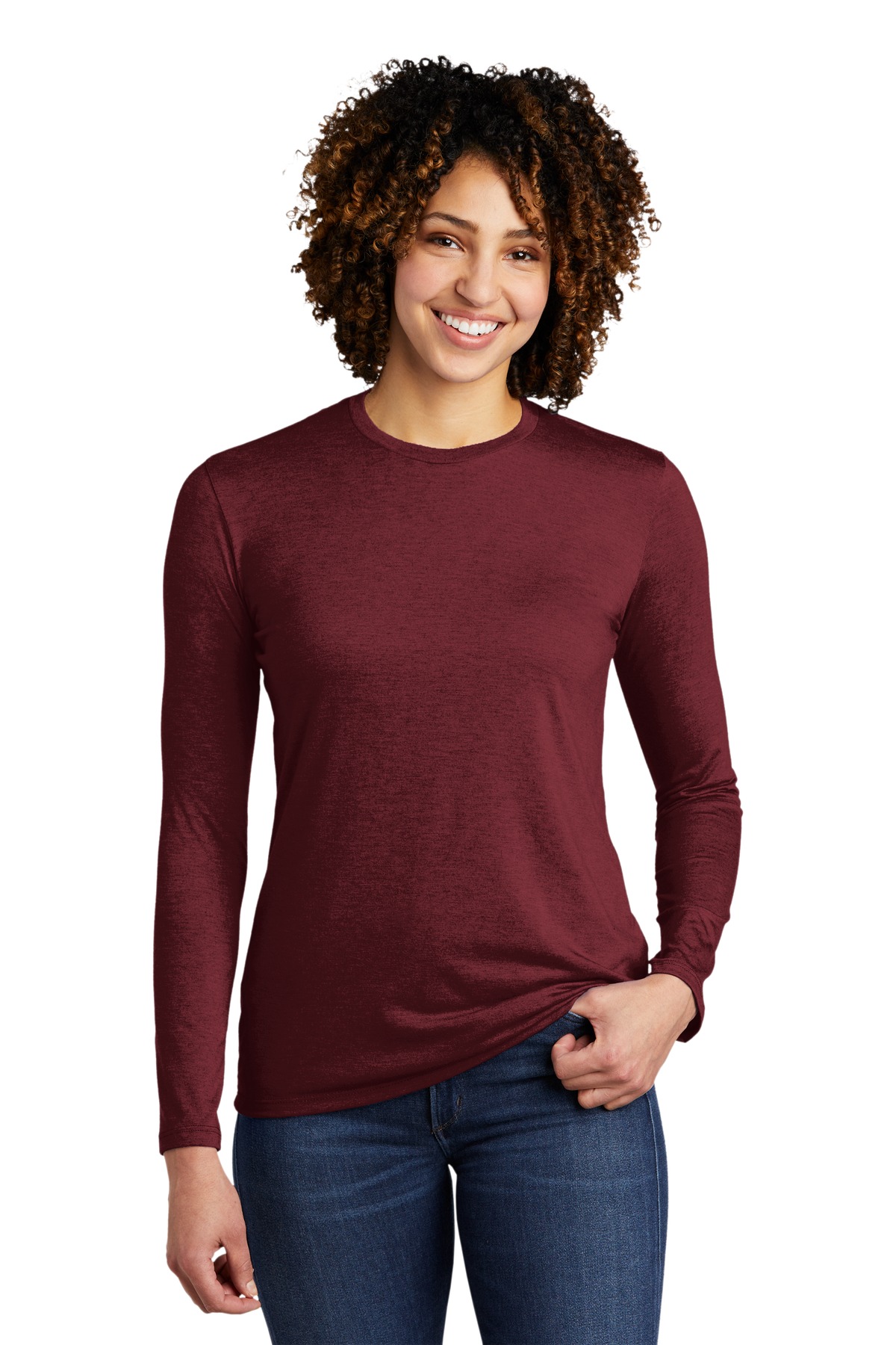 Allmade AL6008 Women's Tri-Blend Long Sleeve Tee Top Stylish T-Shirt - Picture 10 of 10