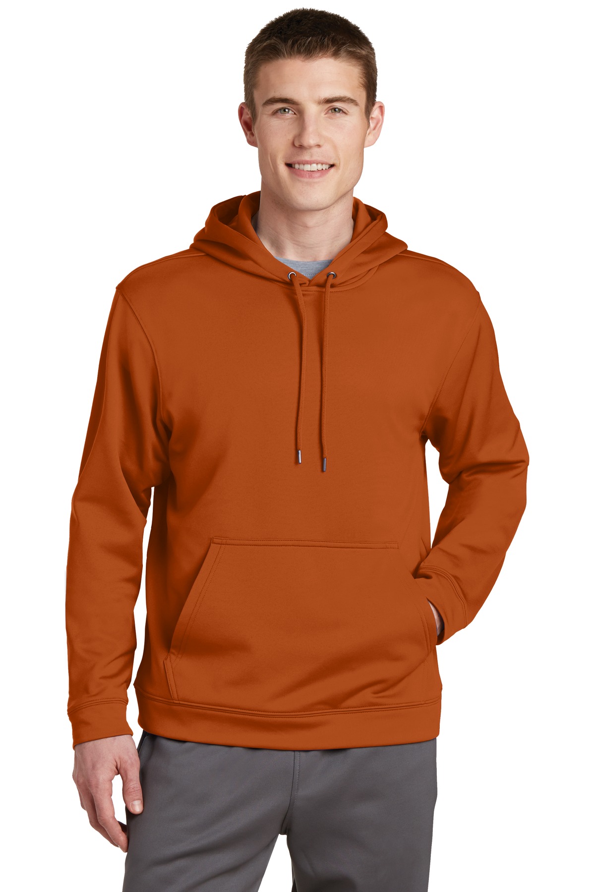 Sport-Tek F244 Men's Long Sleeve Sport Wick Fleece Pullover Jumper Hoodie - Picture 14 of 17