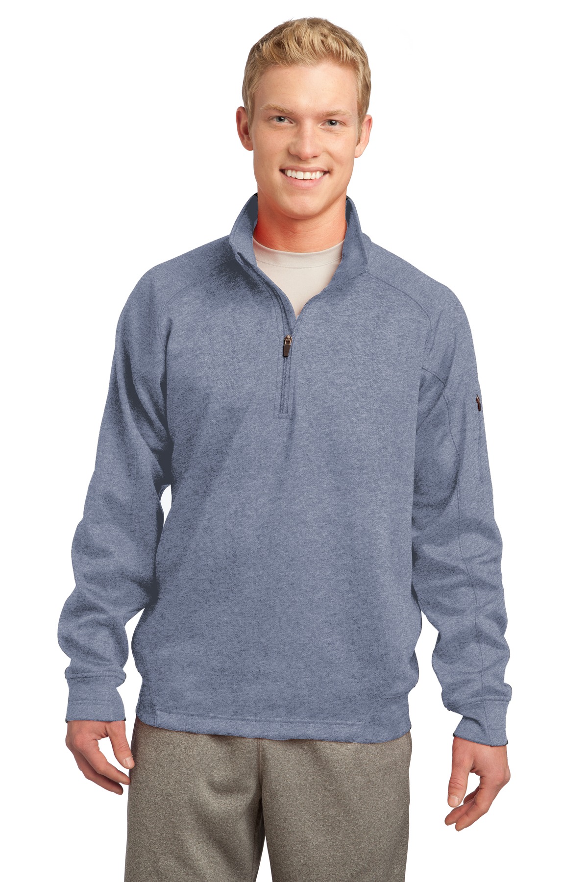 Sport-Tek F247 Men's 100% Polyester Tech Fleece 1/4-Zip Long Sleeve Pullover - Picture 6 of 9