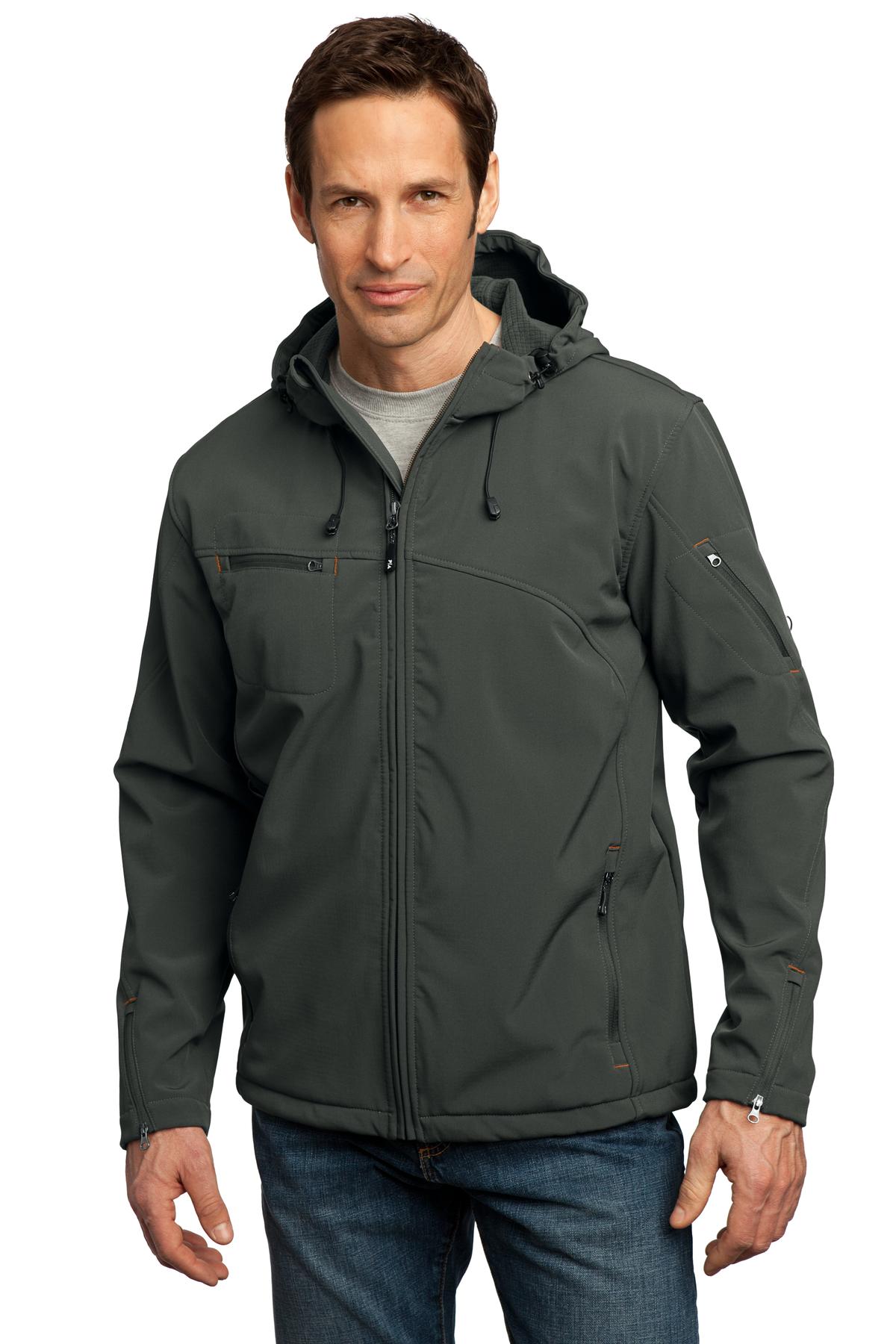 Port Authority Textured Hooded Soft Shell Jacket J706