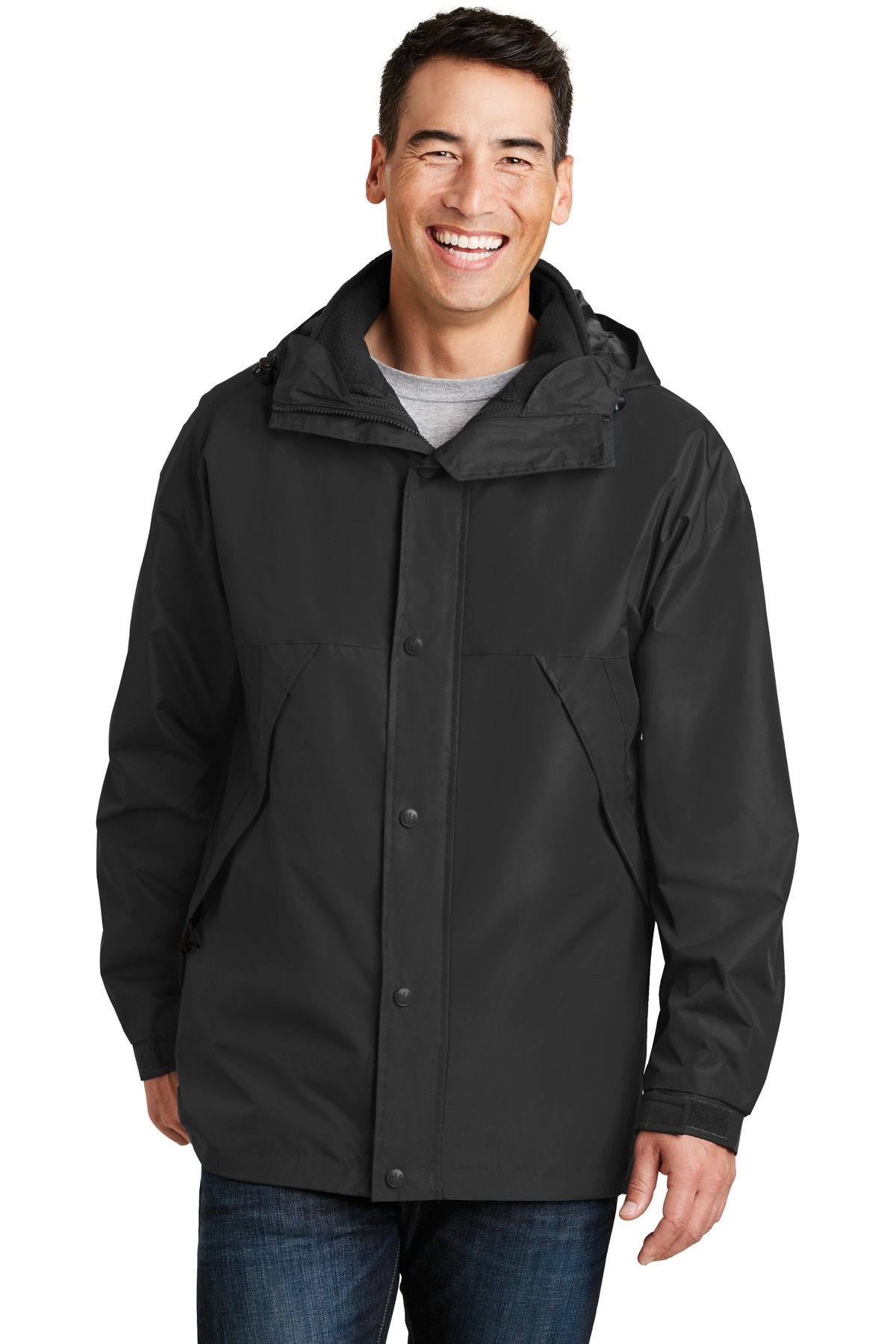 Port Authority J777 Men's 100% Polyester Long Sleeve 3-in-1 Jacket - Picture 2 of 4