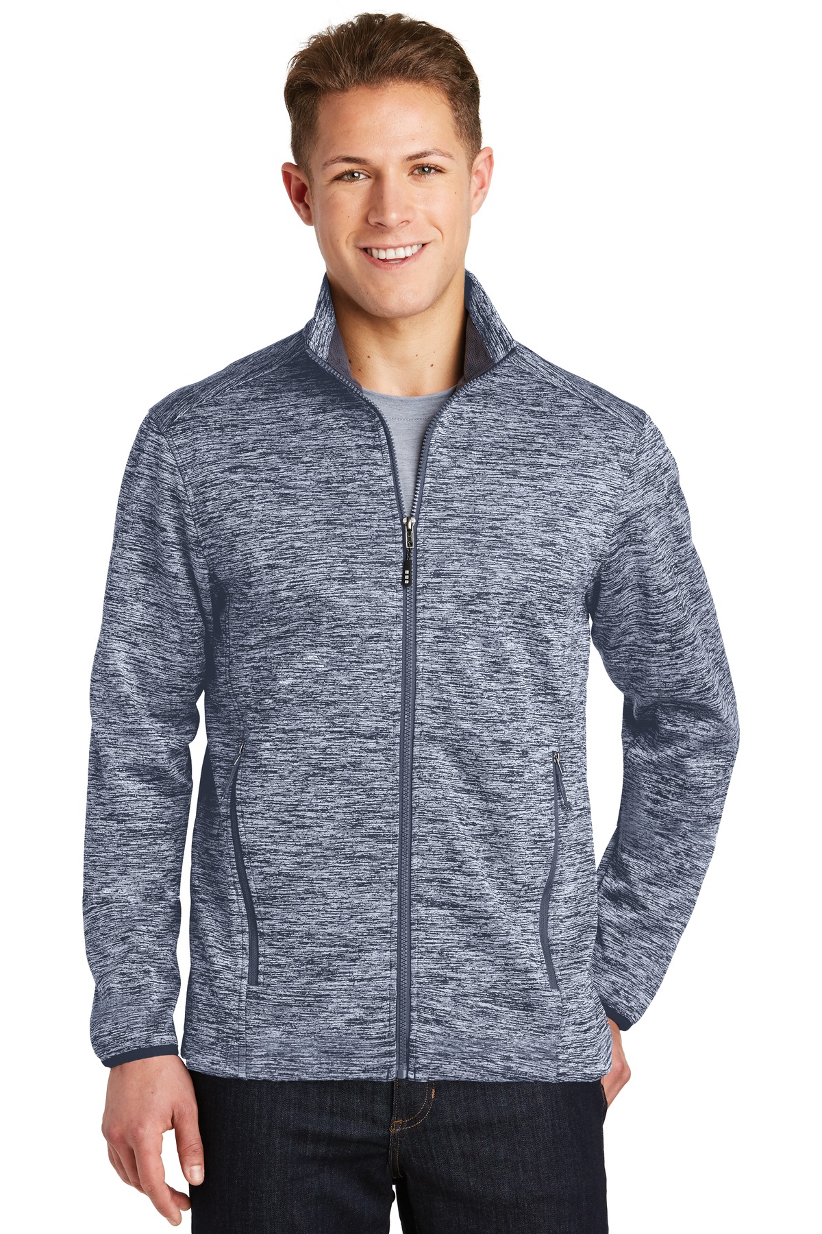 Sport-Tek   Posicharge   Electric Heather Soft Shell Jacket. Jst30