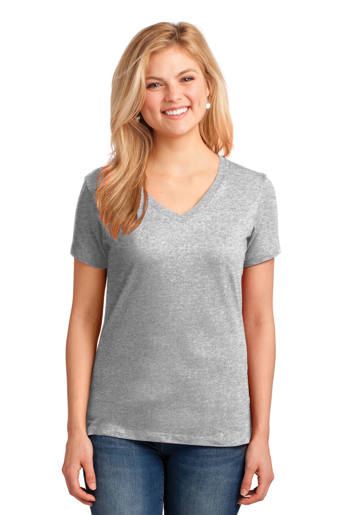 Ladies Premium Cotton Short Sleeve V-Neck Tee – GOEX Apparel