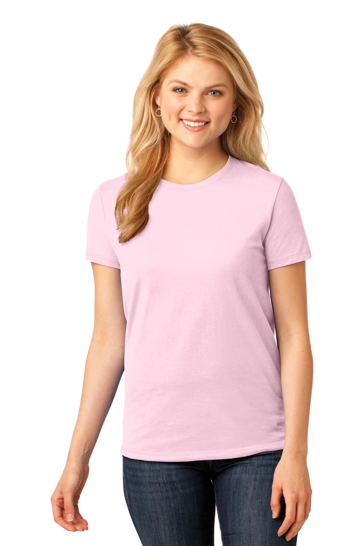 3 Pack Of Port & Company LPC54 Women's Cotton Crew Neck Stylish T-Shirt - Picture 22 of 30